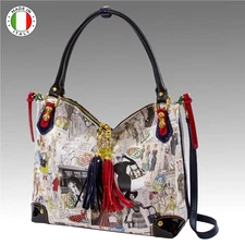 Marino Orlandi Designer Slouchy Bag Purse Hobo Whimsical Leather Crossbody Tote