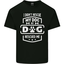 Camiseta My Dog Rescued Me Funny de algodón ligero para hombre