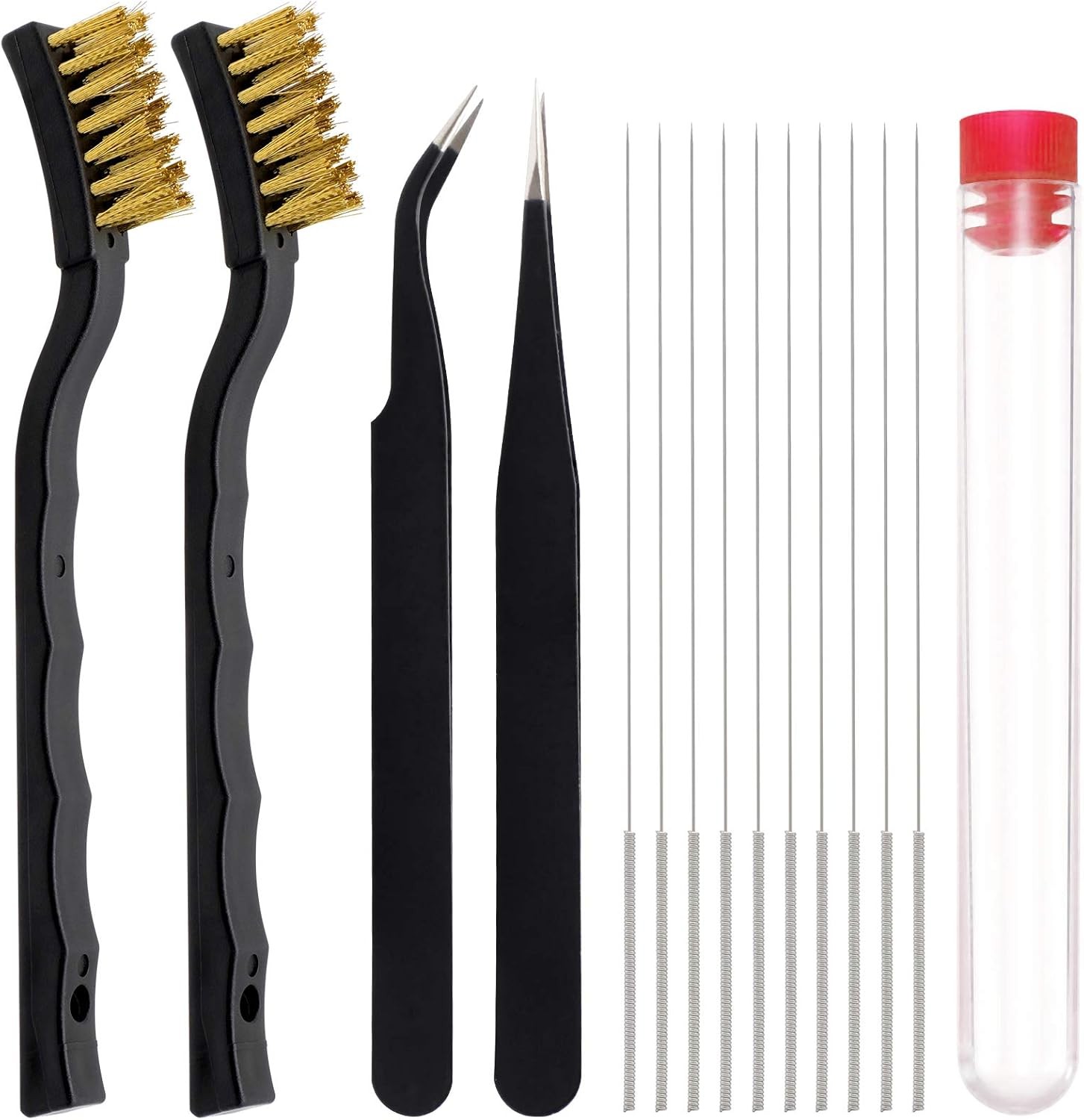 3D Printer Nozzle Cleaning Kit with Brush - 10 Pieces 0.4 mm Cleaning Needles