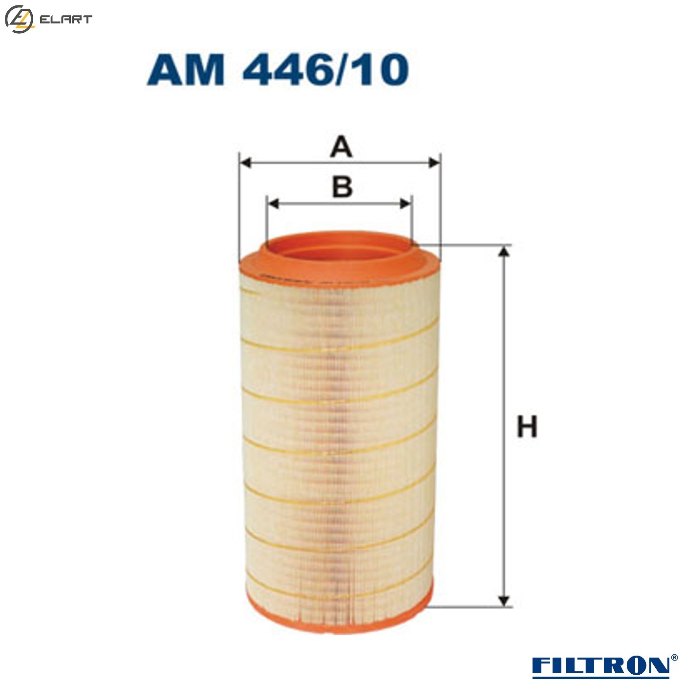AIR FILTER AM 446/10 FOR PLAXTON NEOPLAN VISEON TEMSA MAN 10.5L PANTHER 12.8L