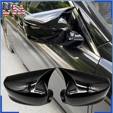 For Honda Accord 9th 2014-2017 Glossy Black Rearview Mirror Cap Cover Trim 2pcs