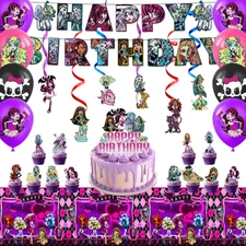 Monster High Party Decorations Monster High Birthday Banner Balloons Spirals