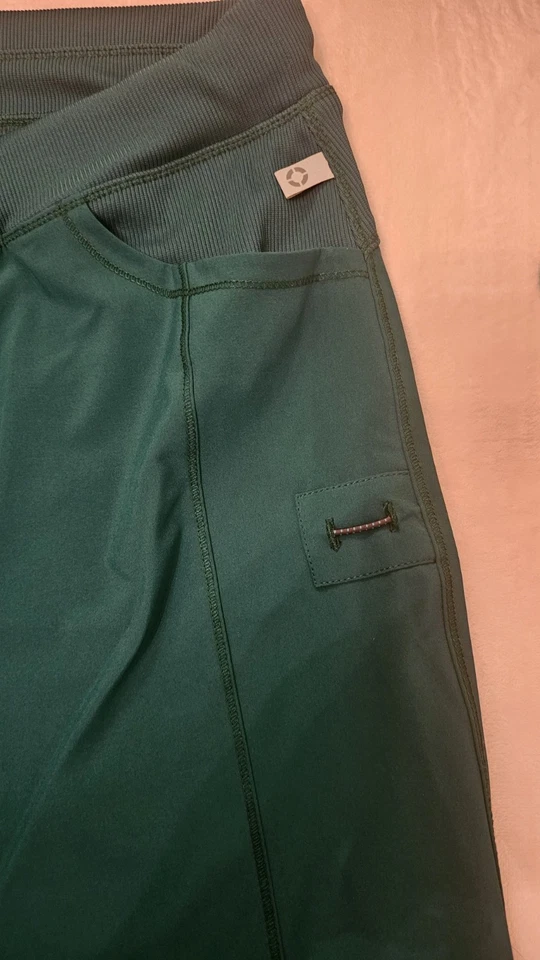 Calça esfoliante feminina Cherokee Infinity 4 bolsos cordão elástico verde GG - Imagem 4 de 4