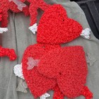 Huge Lot Of 12 Melted Popcorn Plastic Valentines Decorations Hearts & Cupids VTG — photo 8