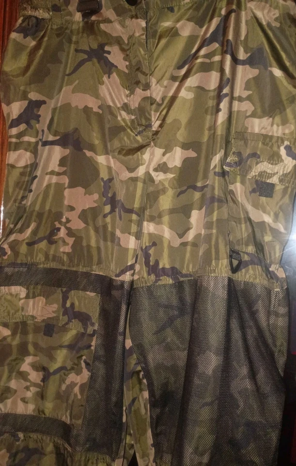 Pantalones de paracaídas Ashley Stewart camuflados Y2K Rave 3x ropa de calle hip hop baile comodidad Foto 3 de 4