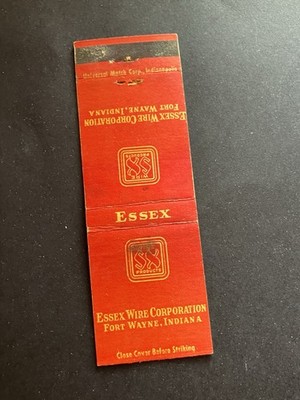 Matchbook Cover - Essex Wire Co Fort Wayne Indiana