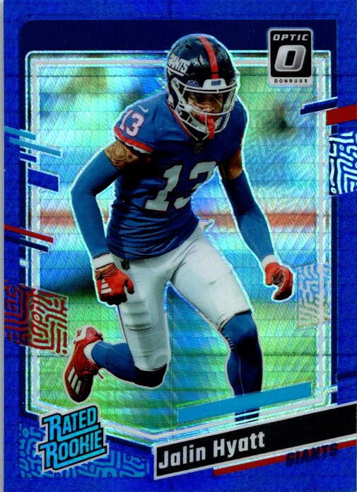 2023 Donruss Optic #279 Jalin Hyatt Blue Hyper