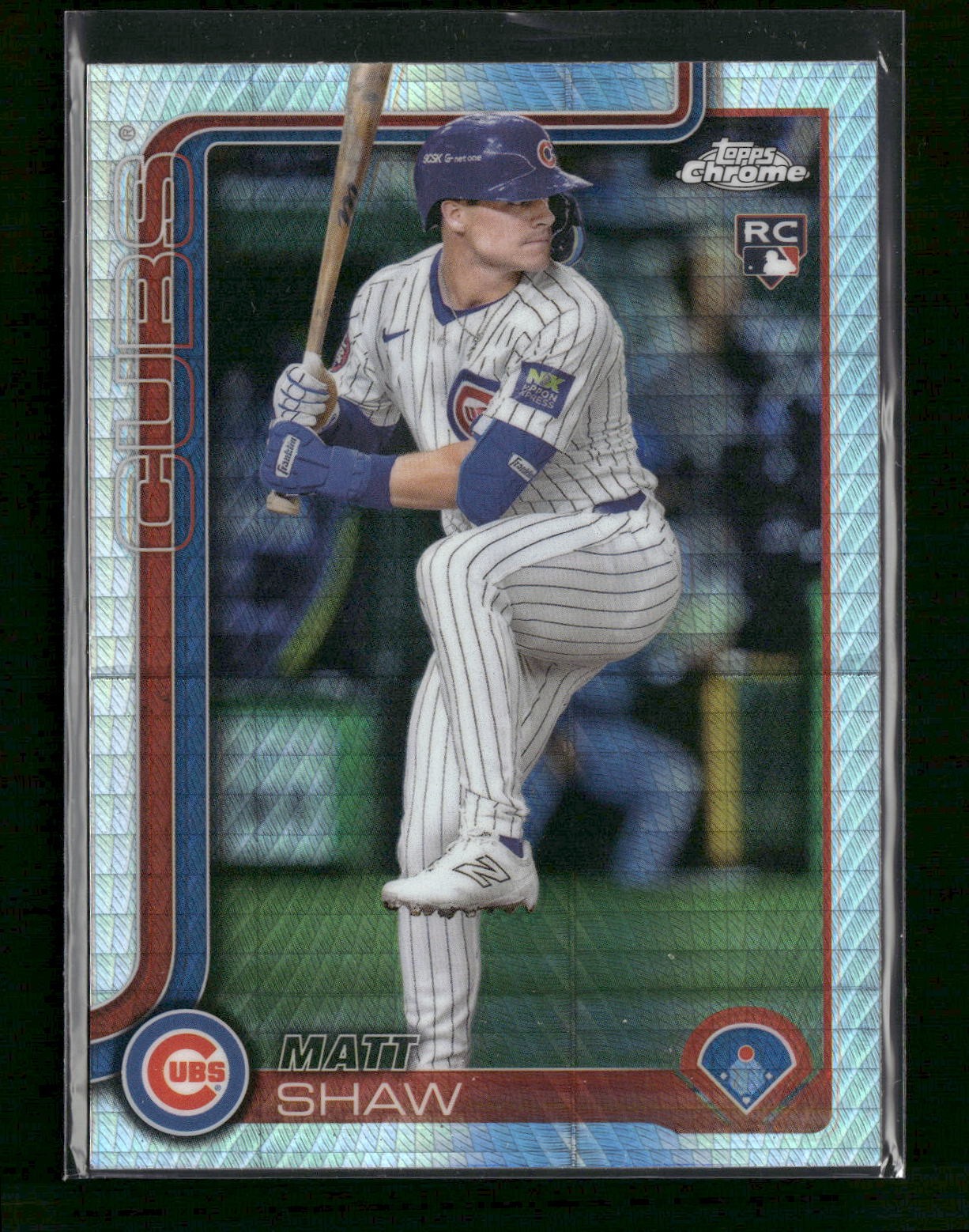 2025 Topps Chrome #219 Matt Shaw Prism Refractors Chicago Cubs