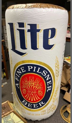 Vintage 1980 s Miller Lite Inflatable Can 5 , New Old Stock