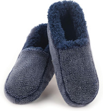Mens Two Tone Fleece Lined Slippers Comfortable