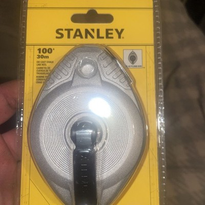 NEW! STANLEY TOOLS DIE CAST CHALK LINE REEL, 100  LONG, 47-099