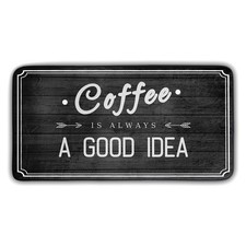 Kitchen Rug Black and White Coffee Kitchen Rugs and Mats Non-Slip Washable An...