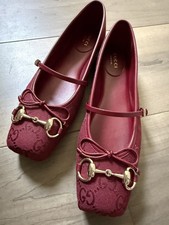 Gucci Gold GG Horsebit Ballet Flats Size EU 3...