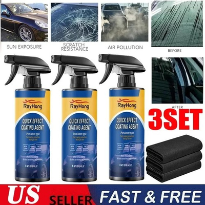 #ad Car Coating SprayQuick Effect Coating AgentCar Scratch Wax Polish Spray Liquid $31.99