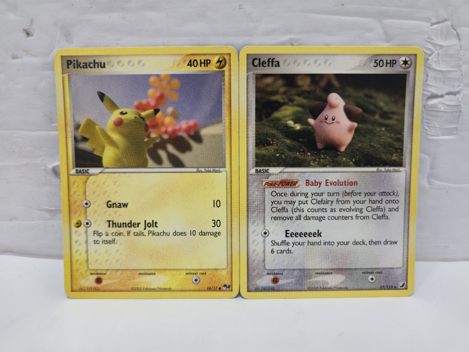 Pikachu Common POP Series 2 016/017 - Cleffa Unseen Forces 21/115 2005 VG Yuka M