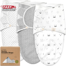 Keababies 3-Pack Organic Baby Swaddle Sleep Sacks - Swaddles for Newborns, Infan