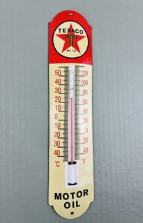 TEXACO MOTOR OIL GASOLINE THERMOMETER TEMP GAS PUMP STATION TEMPERATURE SIGN