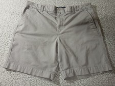 Chaps Mens Dress Shorts 38 Light Gray Stretch