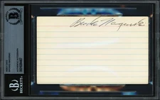 Bronko Nagurski Autographed 3x5 Index Card Chicago Bears Beckett BAS #18284407