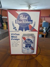 Pabst Blue Ribbon Beer Can 17 Can Mini Fridge...