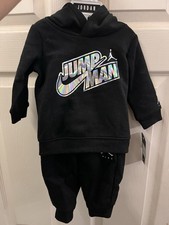 Jordan Jumpman 2-Piece Black Hooded Hoodie  Pants Set 6M 55B012-023