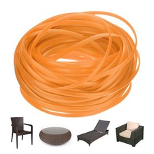 1-Pack Wicker Repair Kit, 5mm x 66ft/20m Plastic Flat Rattan Orange Yellow