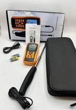 Hotwire Anemometer Handheld CFM/CMM Air Flow Velocity Meter Wind Speed Gauges