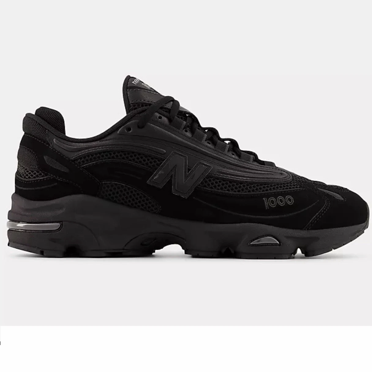 New Balance 1000 Men’s Triple Black Cement Sneakers M1000B US Size 10.5 New