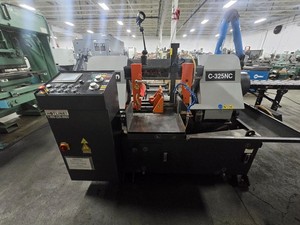 12.8 x 15 Cosen C-325NC Automatic Horizontal Band Saw w/10' Conveyor, New Blades