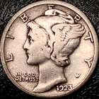 1923 S Mercury Dime - VF - 90% Silver Winged Liberty 10C