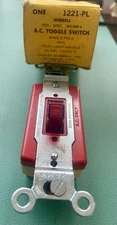 Hubble Red Toggle Switch Single Pole 20A 120volts