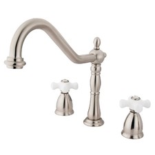 Kingston Brass KB179.PXLS Heritage 1.8 GPM Widespread Kitchen - Nickel
