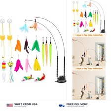Depets Cat Wand Toy, 15 Pcs Interactive Cat Feather Toys for Indoor Self Play...
