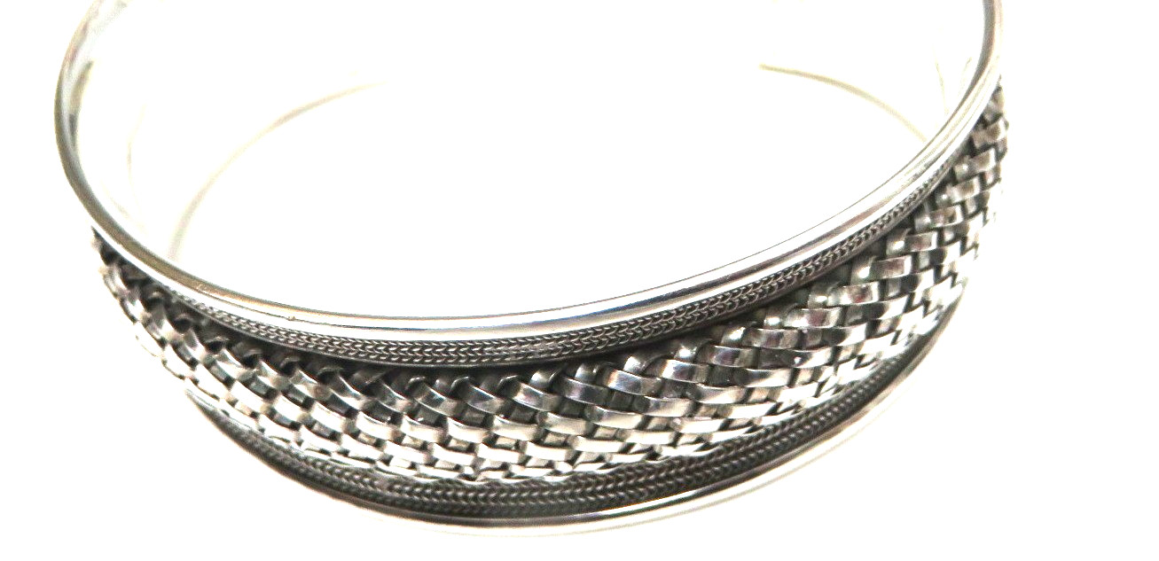 Large Heavy Solid Sterling Silver Cuff Bracelet, … - image 2