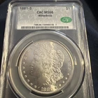 1881 S MS 66 CAC Morgan Dollar WitterBrick Silver Signature Beautiful Coin