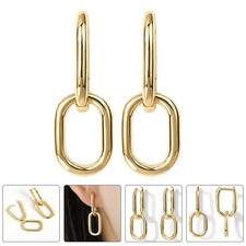 Statement Earrings for Women Fashion Large Hoop Geometric Dangle