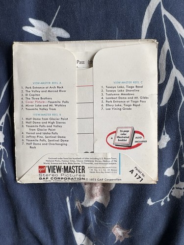 YOSEMITE NATIONAL PARK PACKET 1 VIEWMASTER REELS 1975 SET A171 RARE - Picture 3 of 5