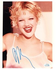 Drew Barrymore Signed Autographed 8x10 Red Lips Photo ACOA