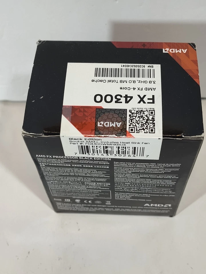 NEW AMD FX-4300 Quad-Core 3.8 GHz FD4300WMHKBOX AM3+ CPU Processor w/Cooler - Image 3 of 4
