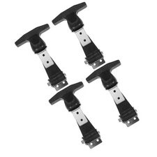  4pcs T- Handle Draw Latches Heavy Duty Rubber Flexible Hasp Rubber Hood Catch