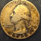 1945 Washington silver quarter.