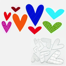 8Pcs Different Style Hearts Cutting Dies for Card Making Valentine'S Day Die Cut