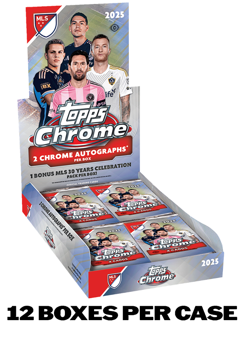 2025 TOPPS CHROME MLS 12-BOX HOBBY CASE (24 AUTOs) Major League
