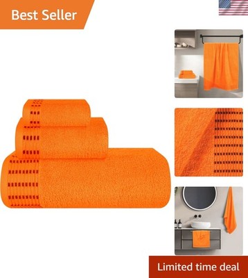 Ultra Soft 3 Pack Cotton Towel Set, Contains a Bath Towels 28x55 inch, a Hand...