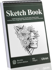 9 X 12 Inch Sketchbook Top Spiral Sketching Pad 100Gsm 68Lb Acid Free Art