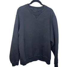 L.L. Bean Classic Crew Crewneck Sweatshirt Size Medium Navy Blue Traditional Fit