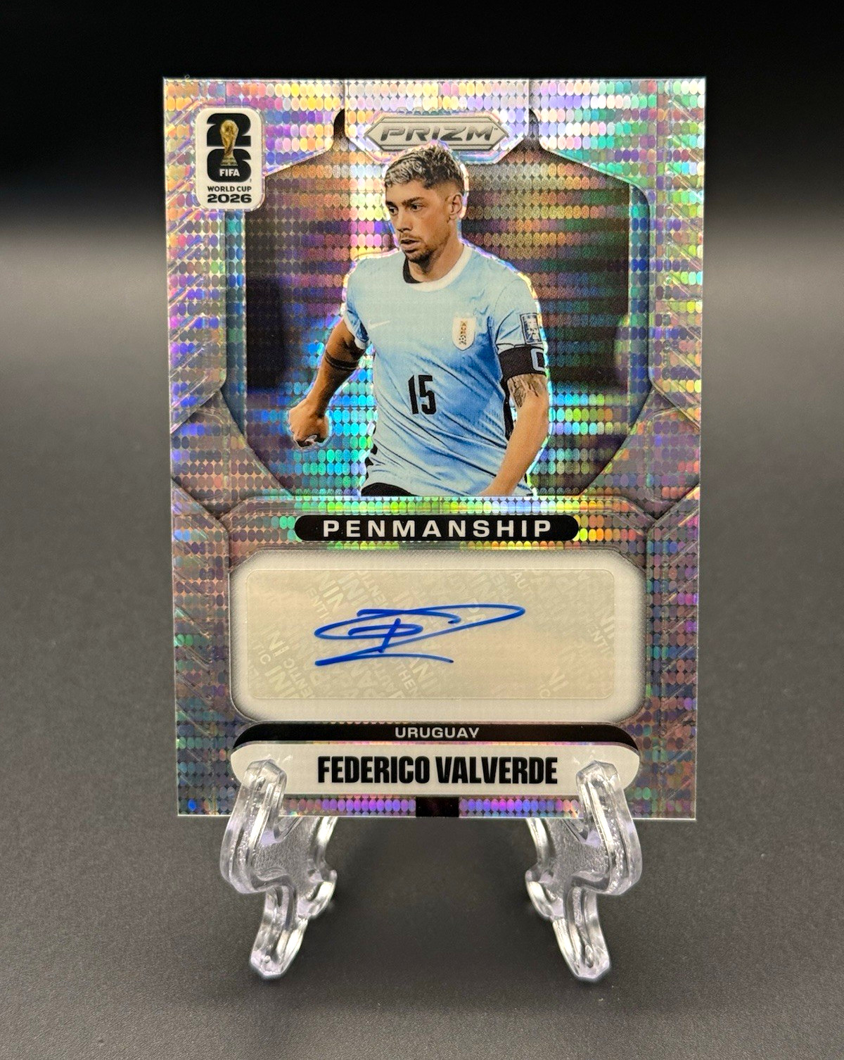 Panini 2026 Prizm FIFA World Cup Federico Valverde Uruguay Penmanship Auto #P-FV