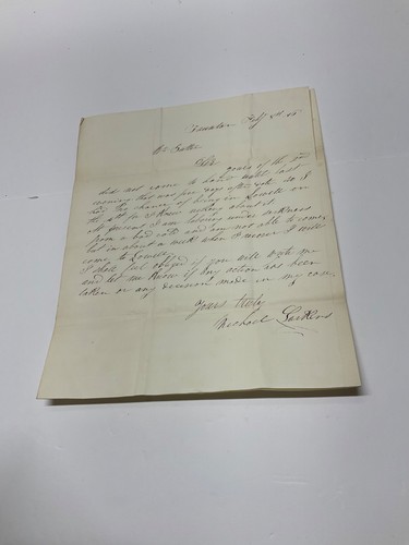 LETTER To CIVIL WAR GEN BEN F BUTLER FAME DATED 1866 REF. LEGAL ISSUES