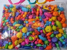 Huge Lot Pop Beads Snap Plastic Jewelry Making Bracelets Headbands 1.5 Lbs