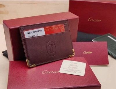 Cartier Must de Cartier Red Leather Card Holder Wallet Luxury